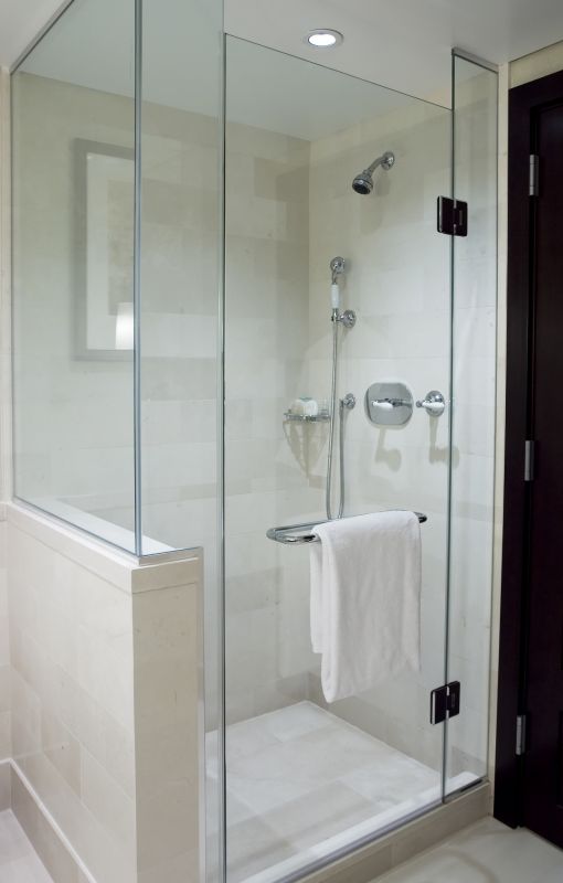 Minimalist Shower with Frameless Glass