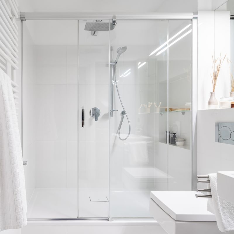 Contemporary Shower with Multiple Fixtures